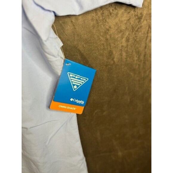 Columbia Mens PFG Short Sleeve Fishing Shirt Sz M‎ Blue NWT Ole Buddy Charters - Picture 2 of 5
